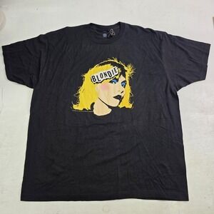 Official Blondie Face Punk Black 2011 T-Shirt Debbie Harry Adult Sz 2XL‎ EUC